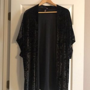 Victoria’s Secret black velvet kimono